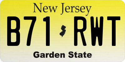 NJ license plate B71RWT