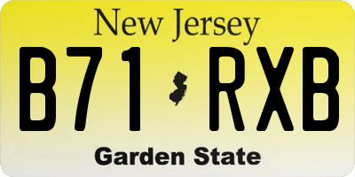 NJ license plate B71RXB