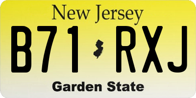 NJ license plate B71RXJ