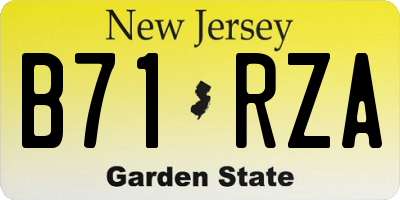 NJ license plate B71RZA