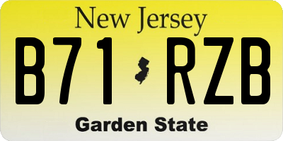 NJ license plate B71RZB