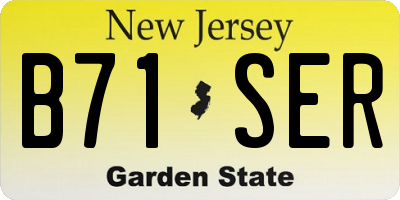 NJ license plate B71SER
