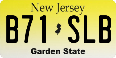 NJ license plate B71SLB