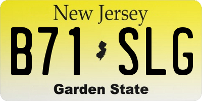 NJ license plate B71SLG