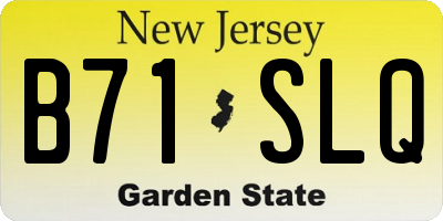 NJ license plate B71SLQ