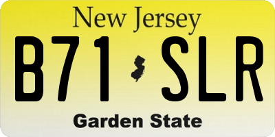 NJ license plate B71SLR