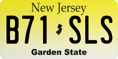 NJ license plate B71SLS