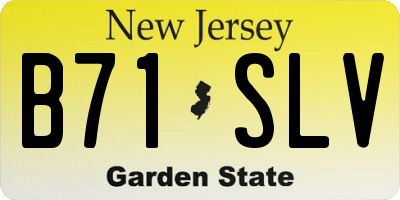 NJ license plate B71SLV