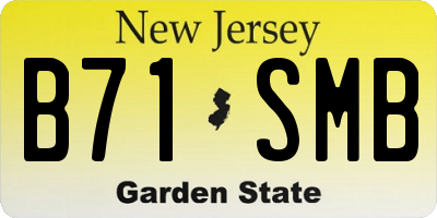 NJ license plate B71SMB