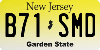 NJ license plate B71SMD