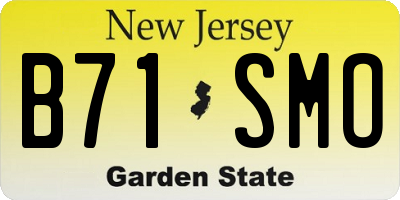 NJ license plate B71SMO