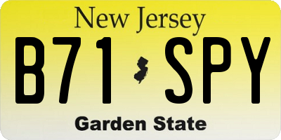 NJ license plate B71SPY
