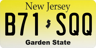 NJ license plate B71SQQ