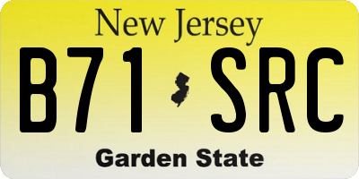 NJ license plate B71SRC