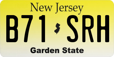 NJ license plate B71SRH