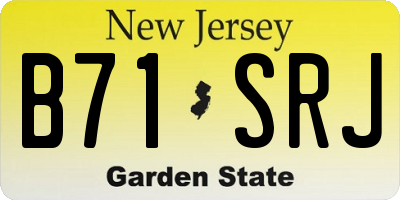 NJ license plate B71SRJ