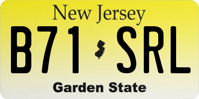 NJ license plate B71SRL