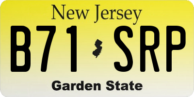 NJ license plate B71SRP