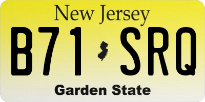 NJ license plate B71SRQ