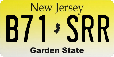 NJ license plate B71SRR