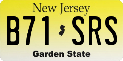 NJ license plate B71SRS