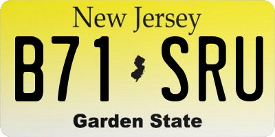 NJ license plate B71SRU