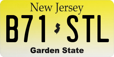 NJ license plate B71STL