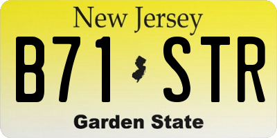 NJ license plate B71STR