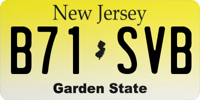 NJ license plate B71SVB