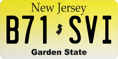 NJ license plate B71SVI