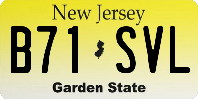 NJ license plate B71SVL