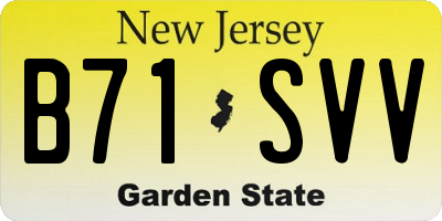 NJ license plate B71SVV