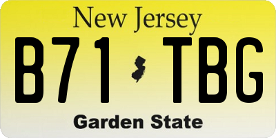 NJ license plate B71TBG