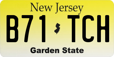 NJ license plate B71TCH