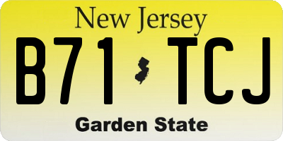 NJ license plate B71TCJ