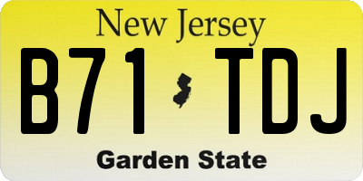 NJ license plate B71TDJ