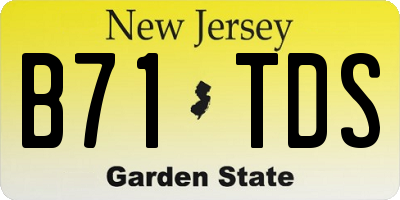 NJ license plate B71TDS