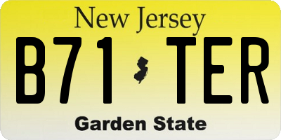 NJ license plate B71TER
