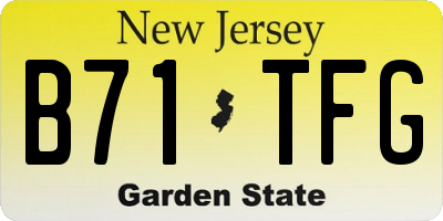 NJ license plate B71TFG
