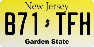 NJ license plate B71TFH