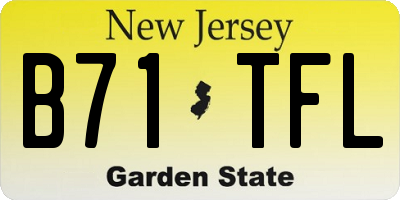 NJ license plate B71TFL