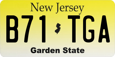 NJ license plate B71TGA