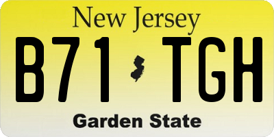 NJ license plate B71TGH