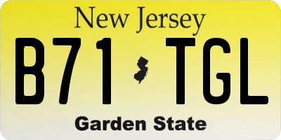 NJ license plate B71TGL