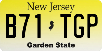 NJ license plate B71TGP