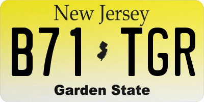 NJ license plate B71TGR