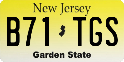 NJ license plate B71TGS