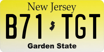 NJ license plate B71TGT