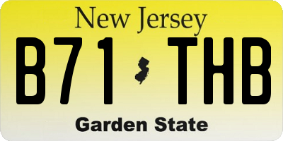 NJ license plate B71THB