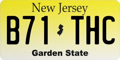 NJ license plate B71THC